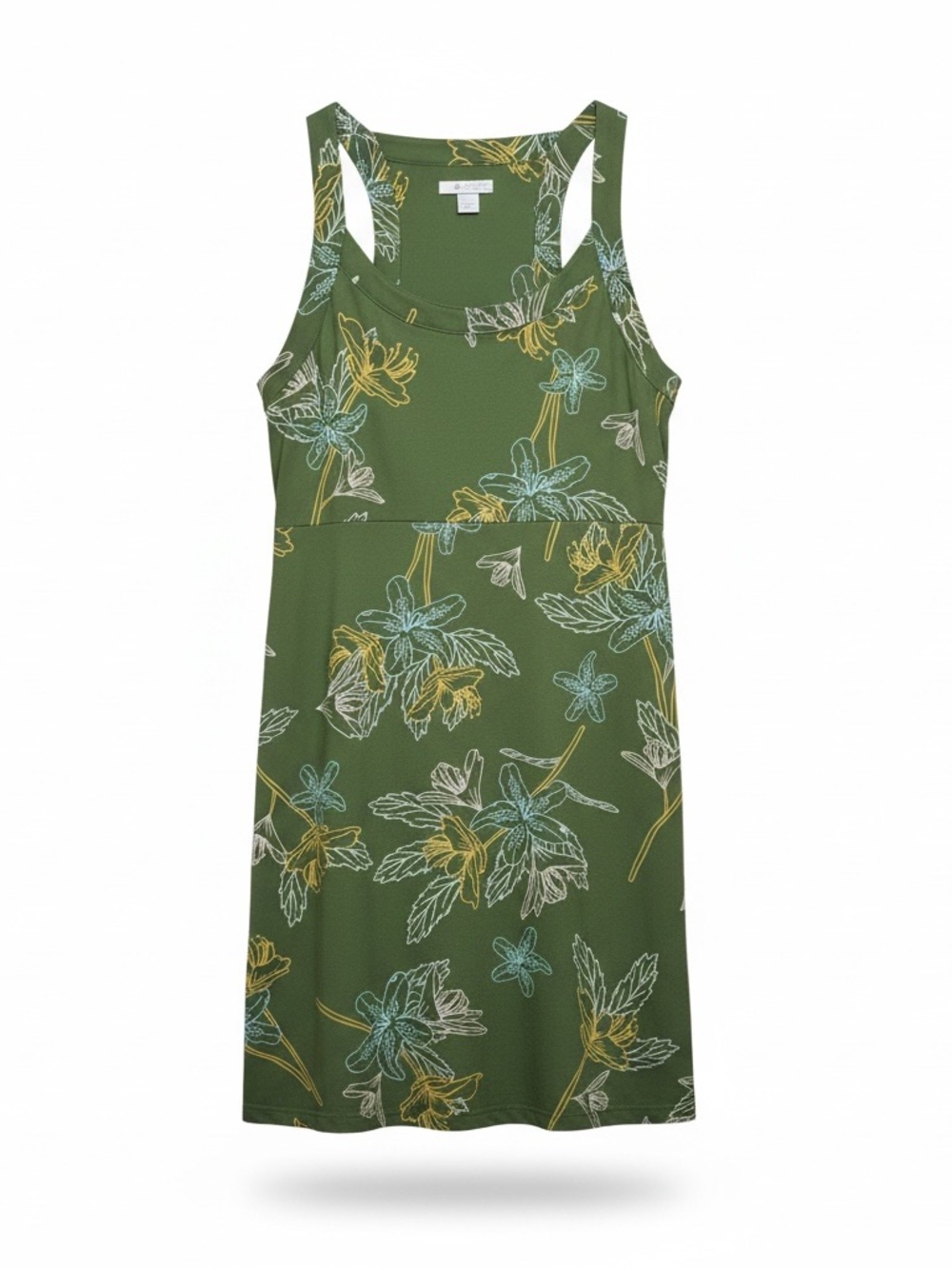 Columbia Green Floral Tank Dress